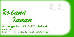 roland kaman business card